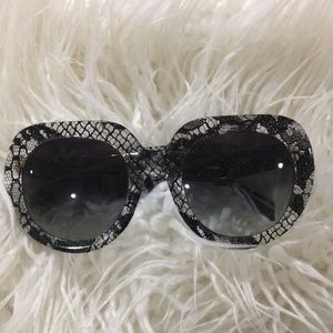 Dolce and gabbana lace sunnies gradient lens